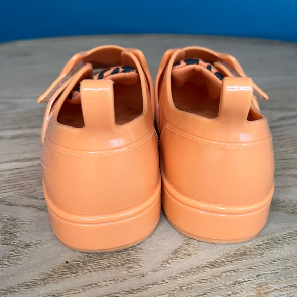 Mini Melissa Safari Jelly Pop Cat Sneakers Slip On Orange Kid’s 12 - Picture 4 of 9